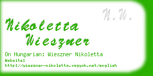 nikoletta wieszner business card